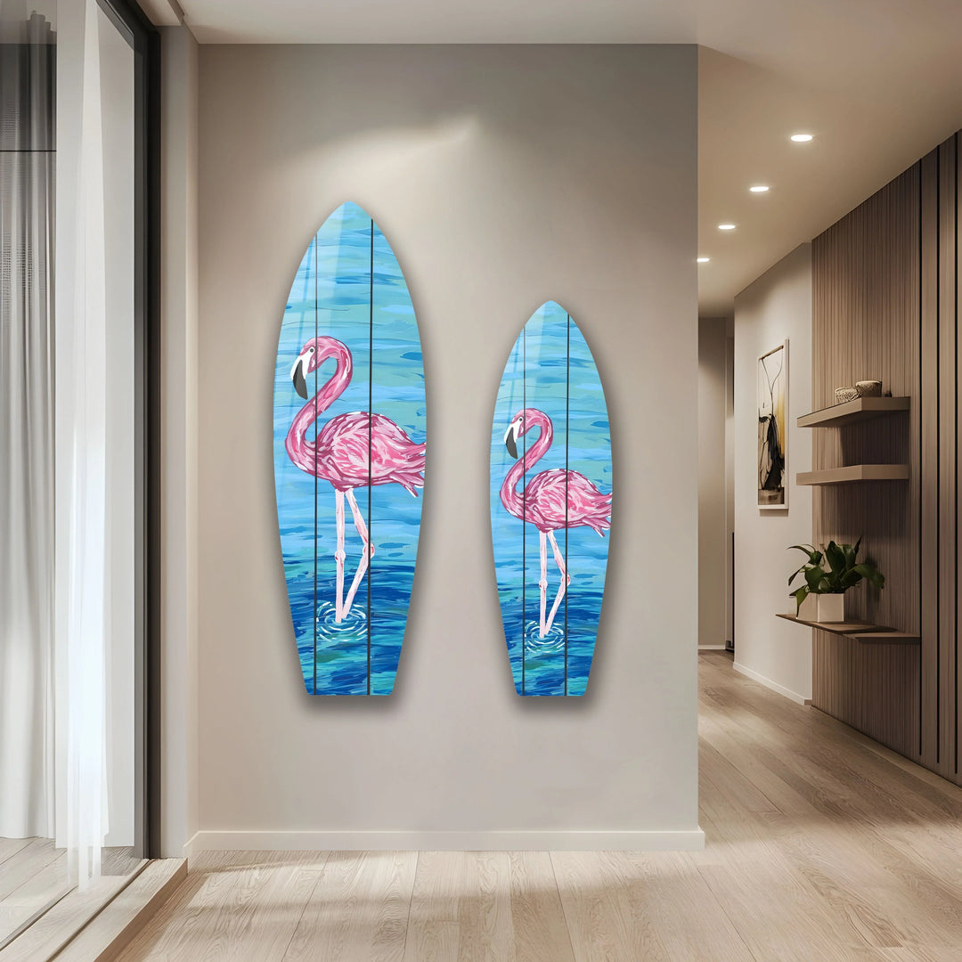 Flamingo Surfboard Wall Art - MyPhotoStation