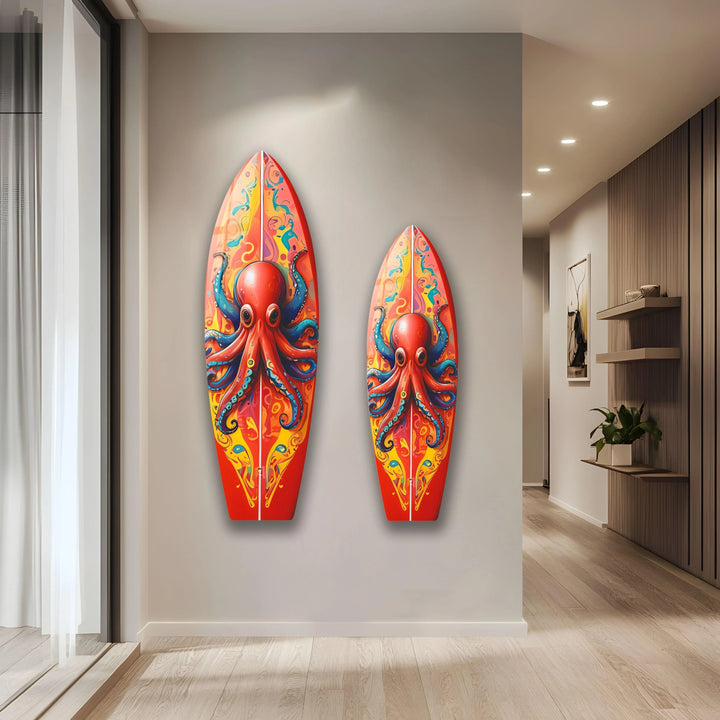 Colorful Octopus Surfboard Wall Art - MyPhotoStation
