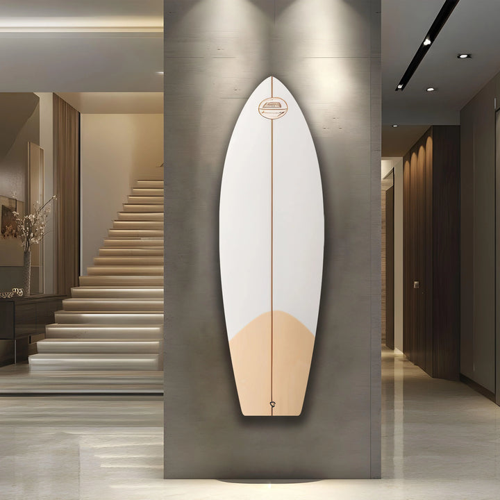Brown White Surfboard Wall Art - MyPhotoStation