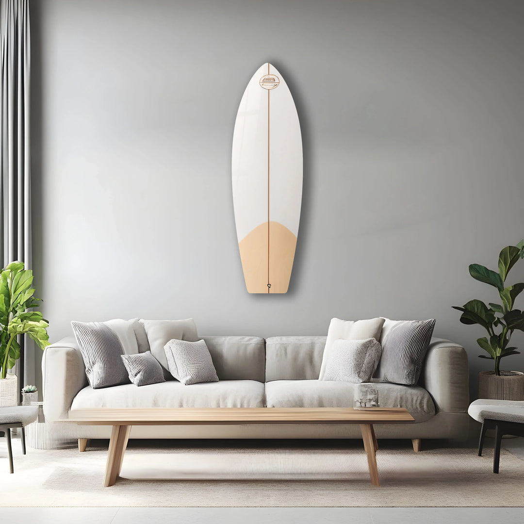 Brown White Surfboard Wall Art - MyPhotoStation