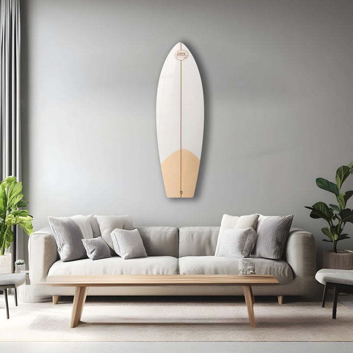 Brown White Surfboard Wall Art - MyPhotoStation