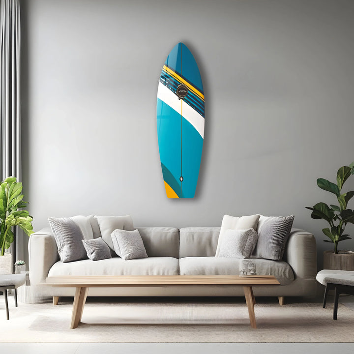 Blue Surfboard Wall Art - MyPhotoStation