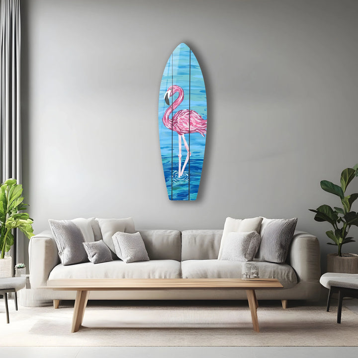 Flamingo Surfboard Wall Art - MyPhotoStation