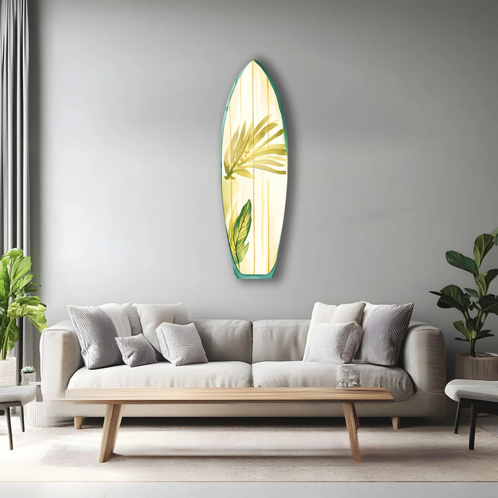 Green Leaf Surfboard Wall Art - MyPhotoStation