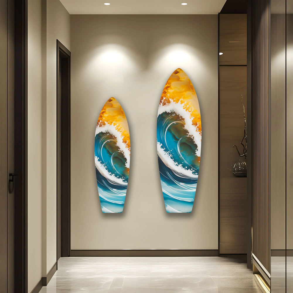 Big Ocean Waves Surfboard Wall Art - MyPhotoStation