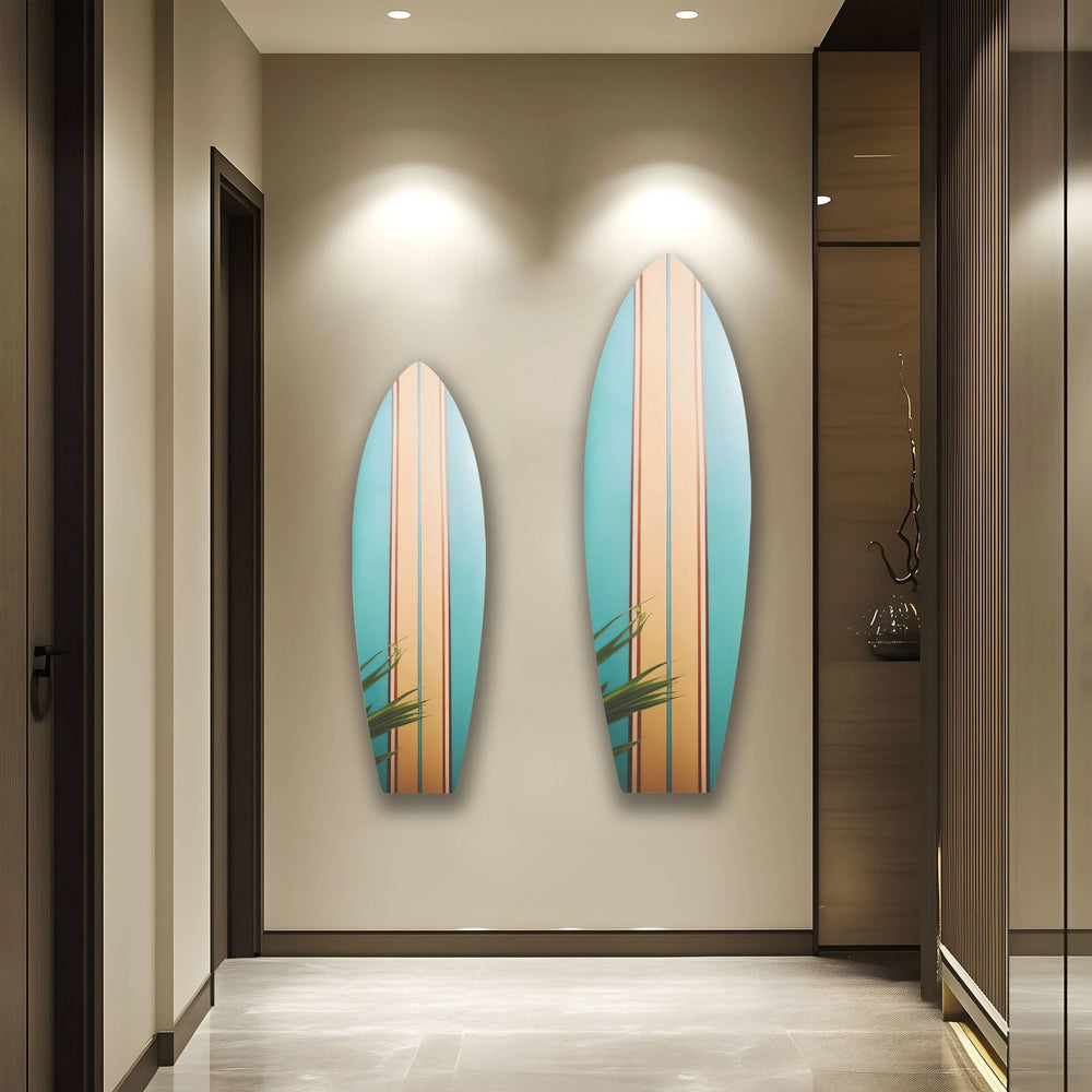 Beige and Brown Surfboard Wall Art - MyPhotoStation