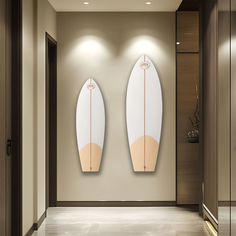 Brown White Surfboard Wall Art - MyPhotoStation