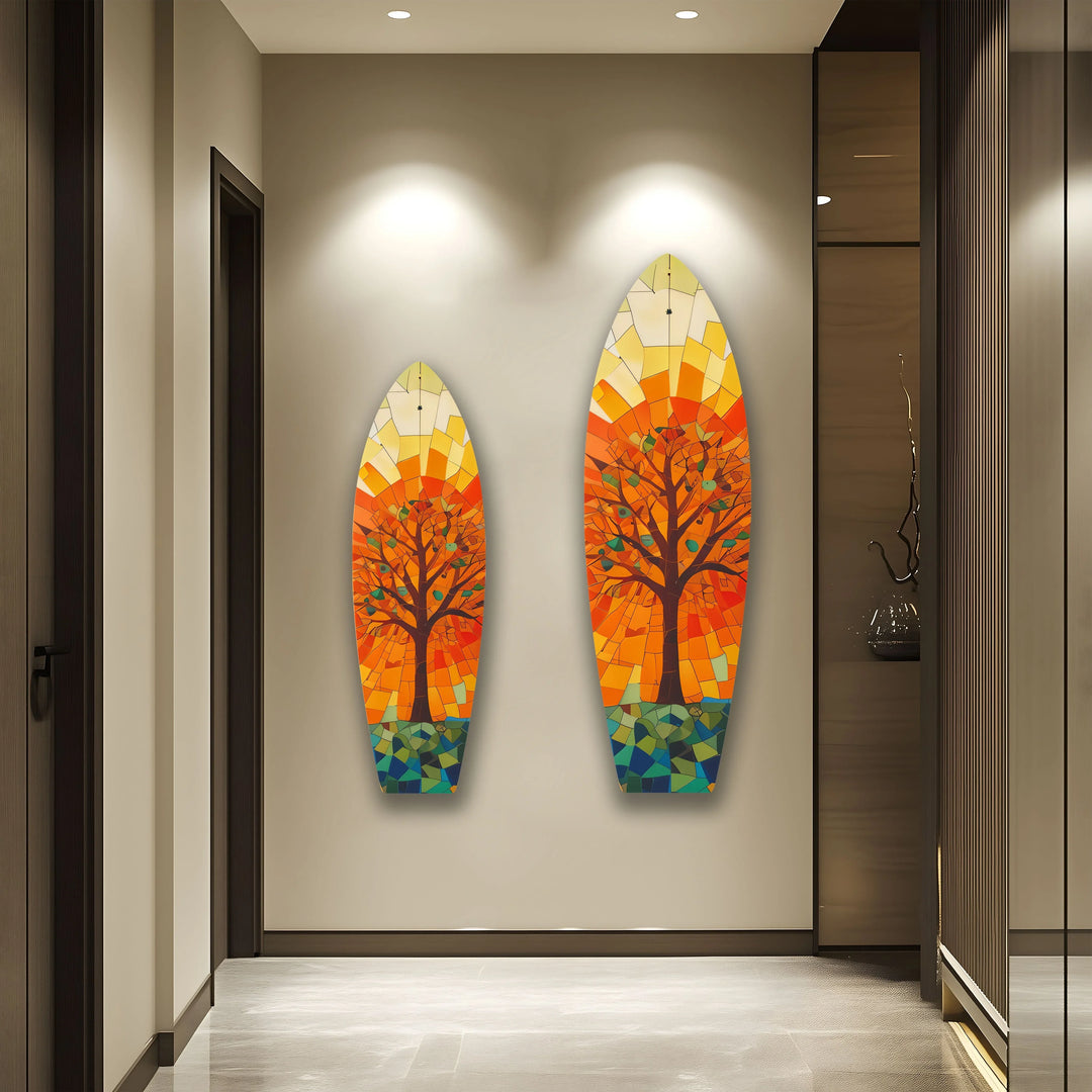 Stained Tree Surfboard Wall Art - MyPhotoStation