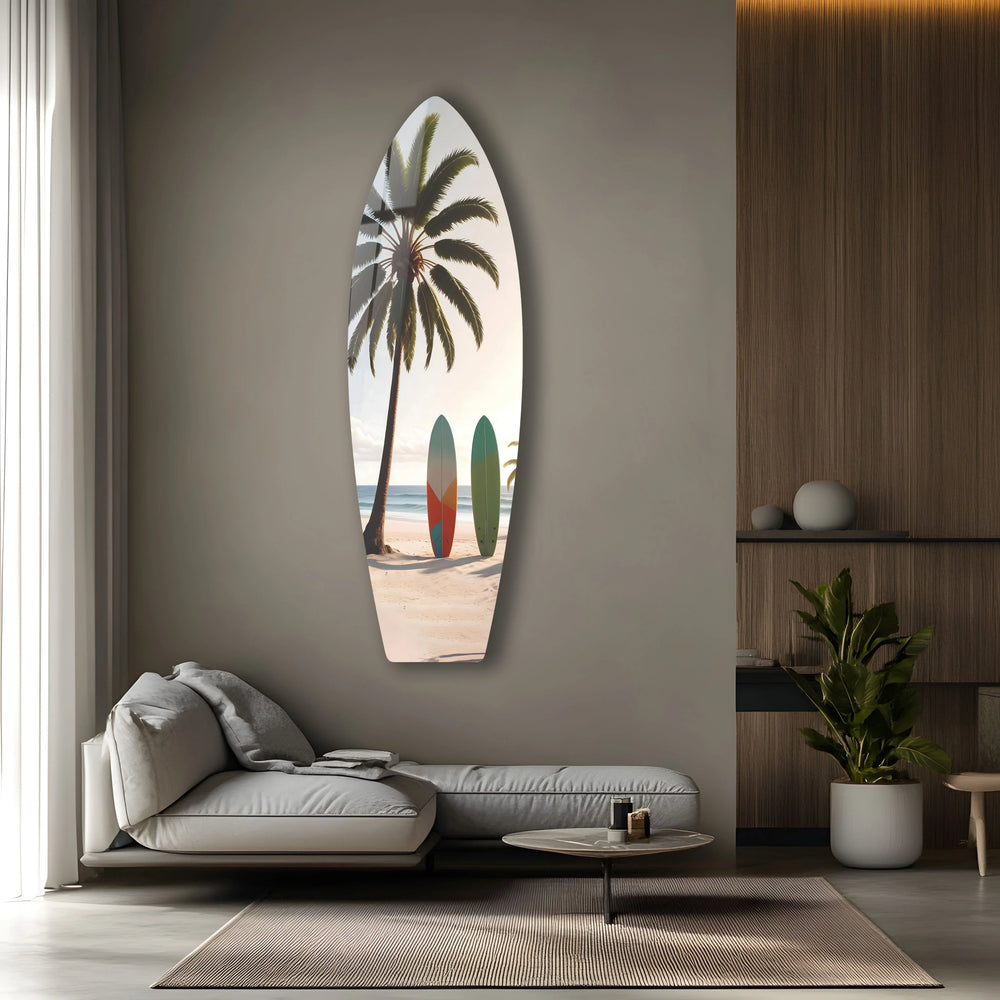 Tropical Beach Surfboard Wall Art – Coastal Paradise Decor - MyPhotoStation