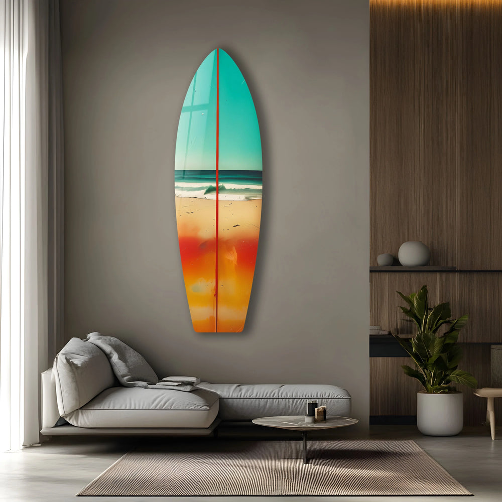 Coastal Surfboard Wall Art – Beach Waves & Sunset Decor - MyPhotoStation