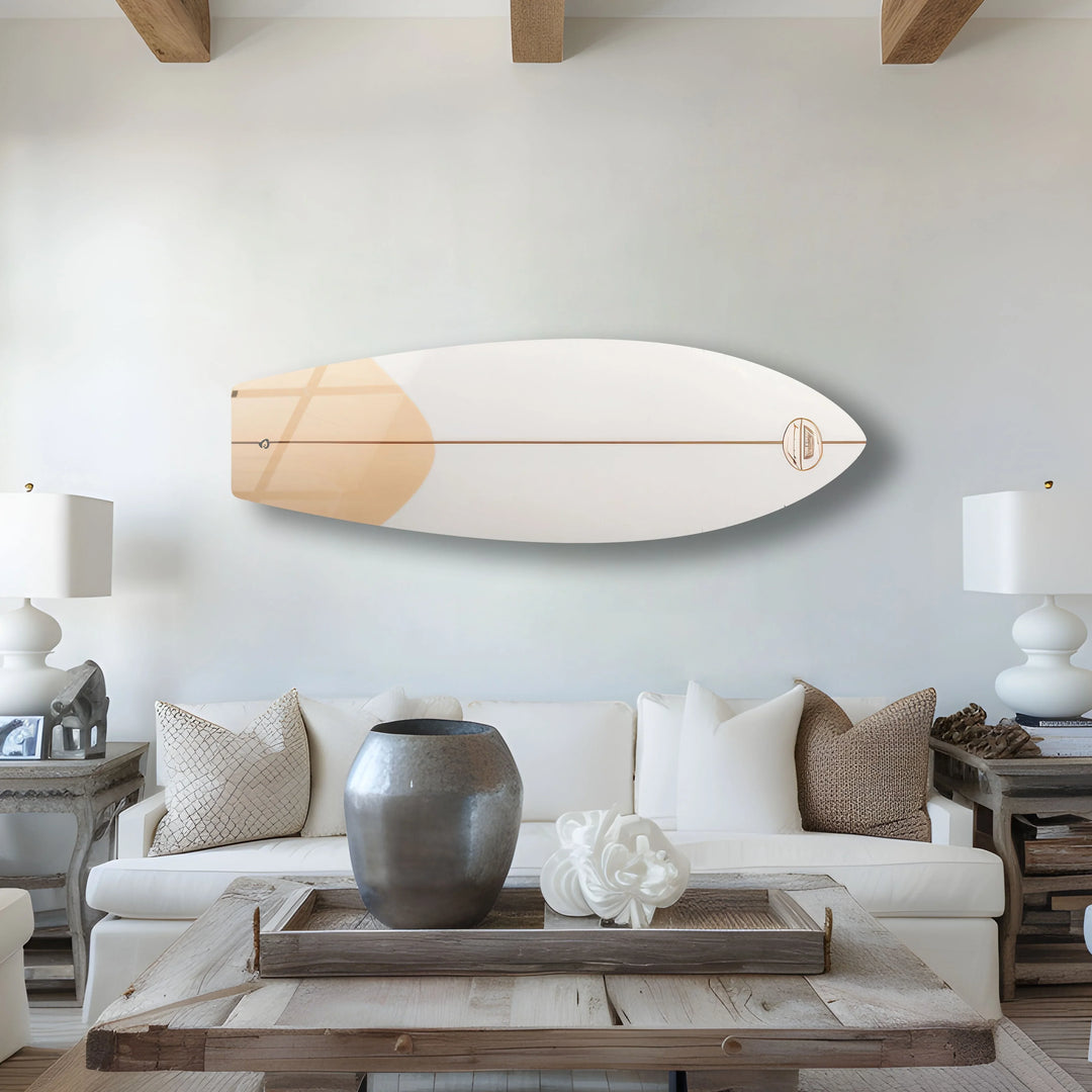 Brown White Surfboard Wall Art - MyPhotoStation