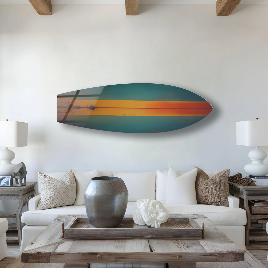 Brown & Green Surfboard Wall Art - MyPhotoStation