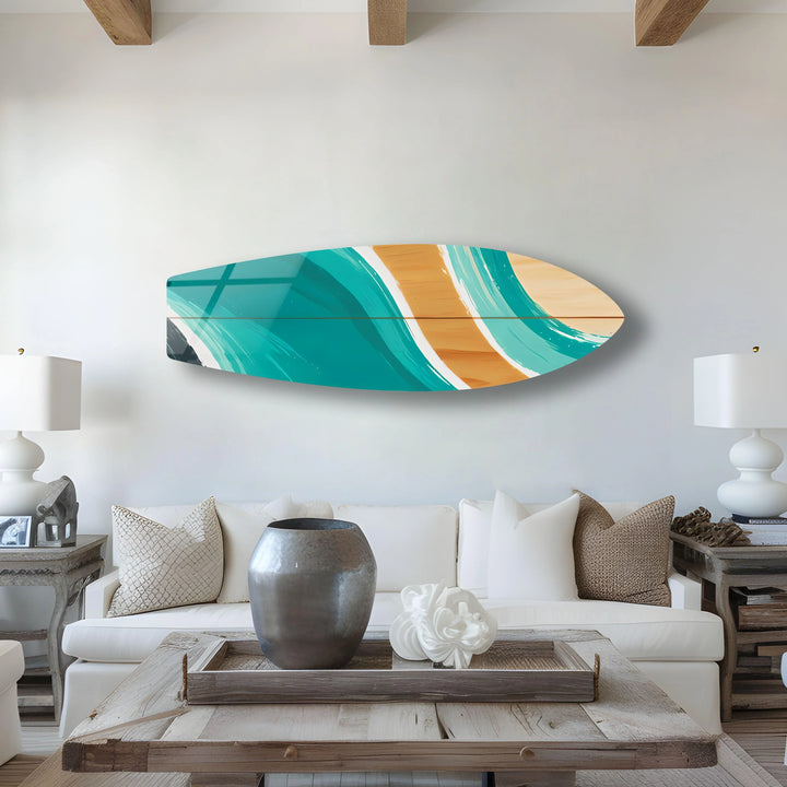 Blue Brown Surfboard Wall Art - MyPhotoStation