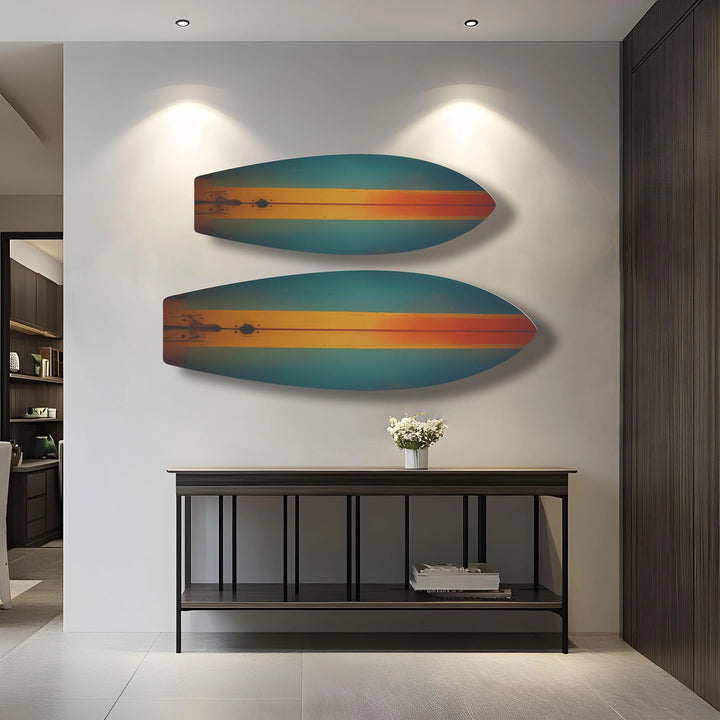 Brown & Green Surfboard Wall Art - MyPhotoStation
