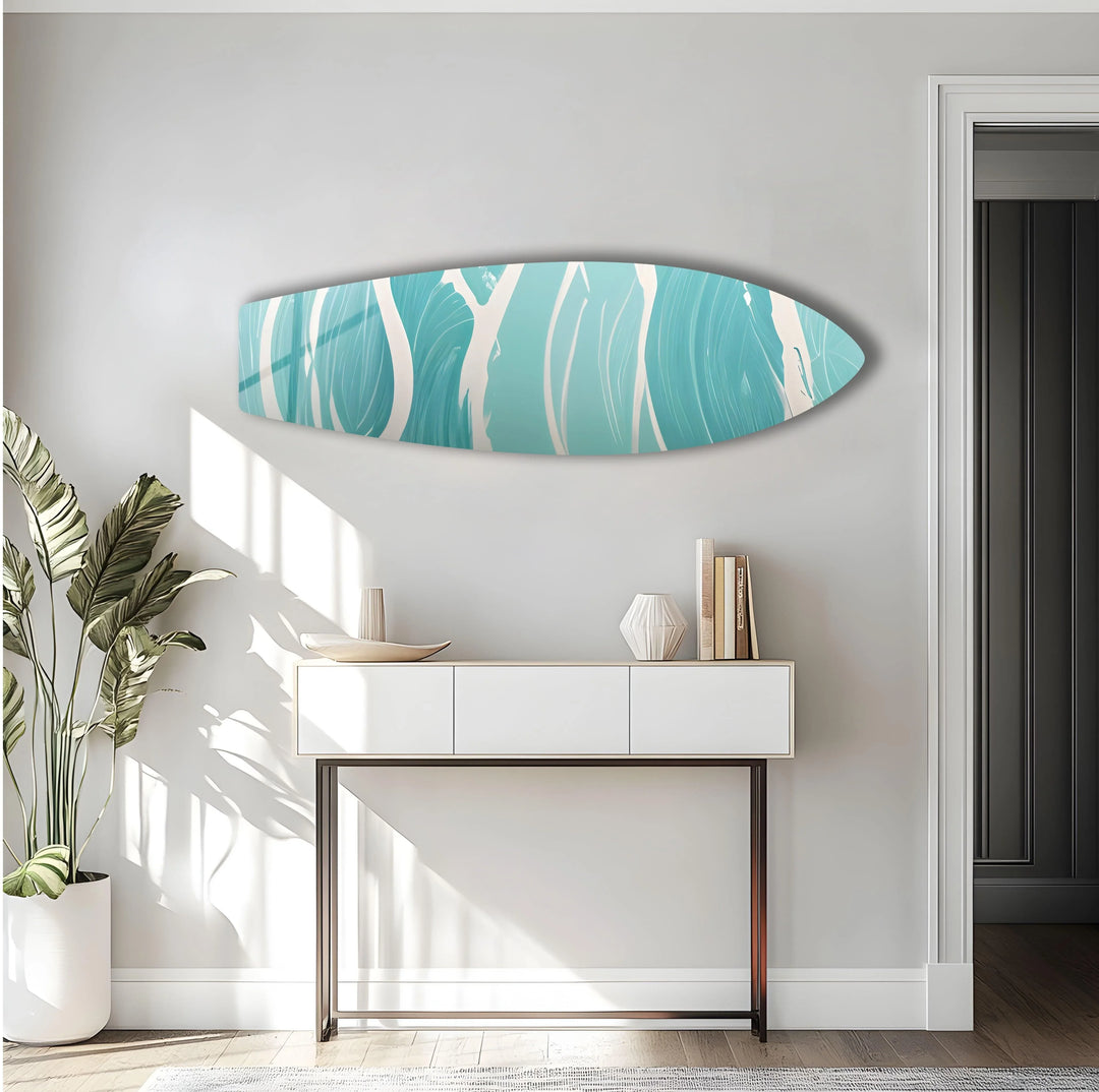 Blue Sea Wave Surfboard Wall Art - MyPhotoStation