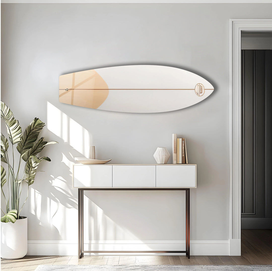 Brown White Surfboard Wall Art - MyPhotoStation