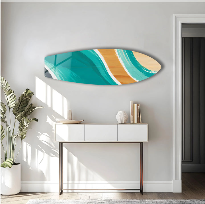 Blue Brown Surfboard Wall Art - MyPhotoStation