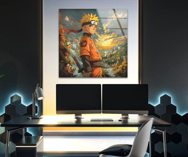 Golden Horizon Glass Wall Art large glass photo prints, glass wall photos