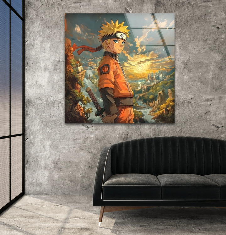 Golden Horizon Glass Wall Art custom glass pictures, glass art prints