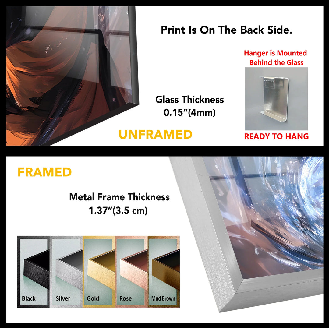 Energy Vortex – Dynamic Ninja Glass Wall Art