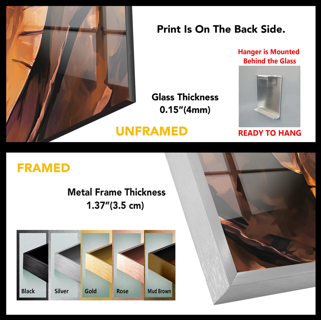 Fierce Resolve – Fiery Warrior Glass Wall Art