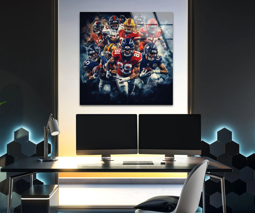 NFL Team Glass Wall Art stained glass wall art, stained glass wall decor