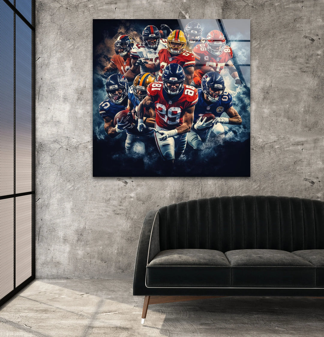 NFL Team Glass Wall Art custom glass pictures, glass art prints