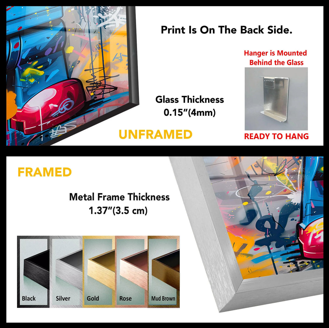 Graffiti Builder – Color Splash Glass Wall Art