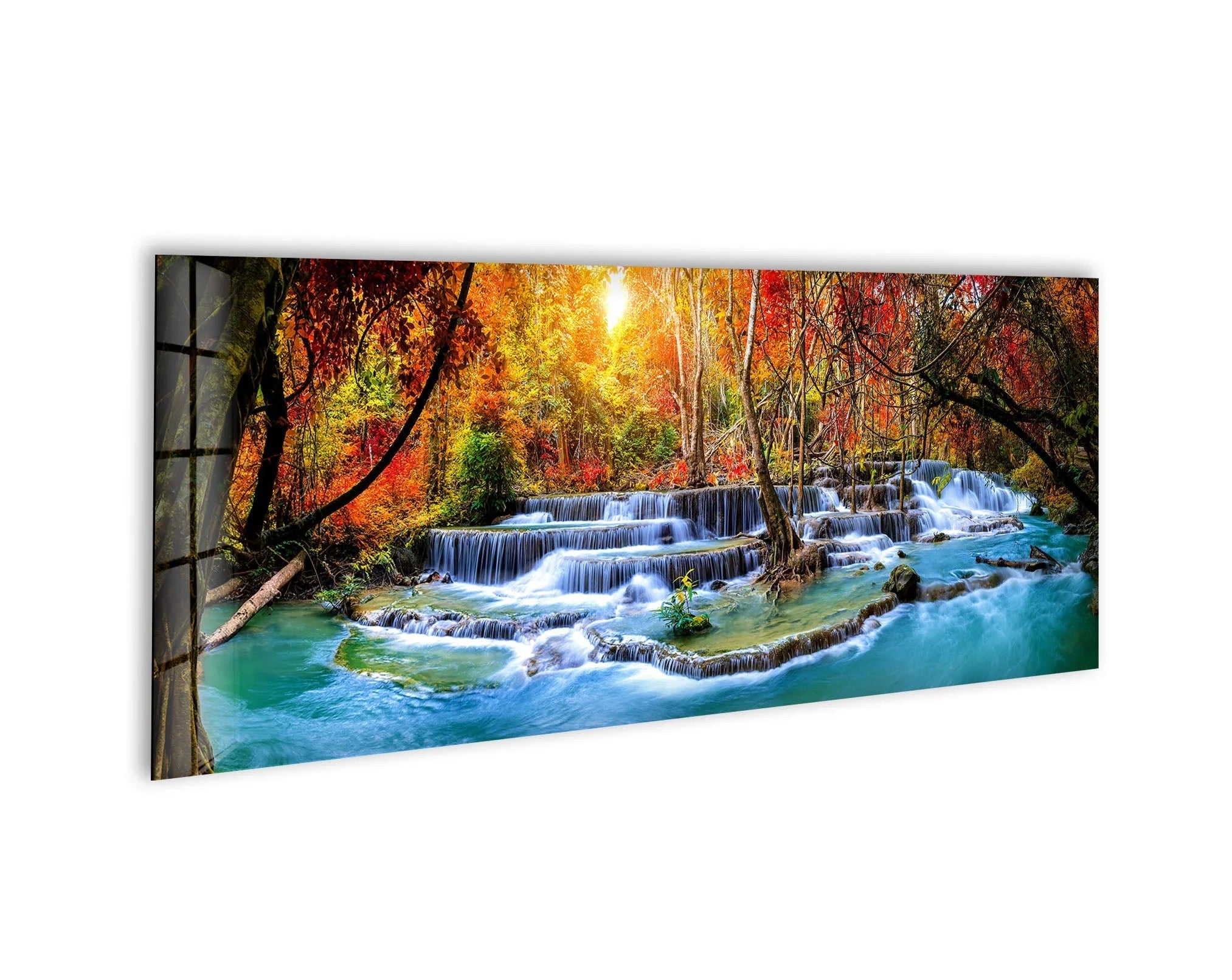 Waterfall Forest Landscape Wall Art – Serene Nature Decor – MyPhotoStation