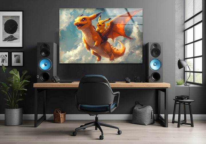Creative animation art presenting a vibrant cartoon setting filled with unique characters and dynamic energy