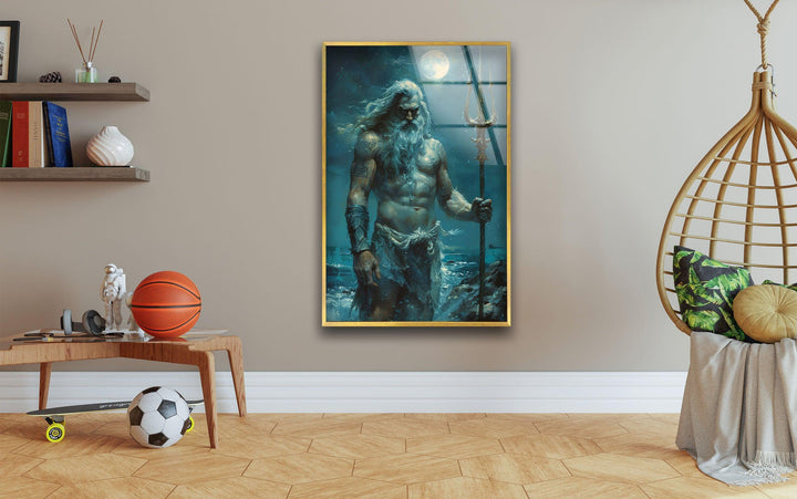 Poseidon Glass Wall Art glass pictures for Wall, glass prints wall art