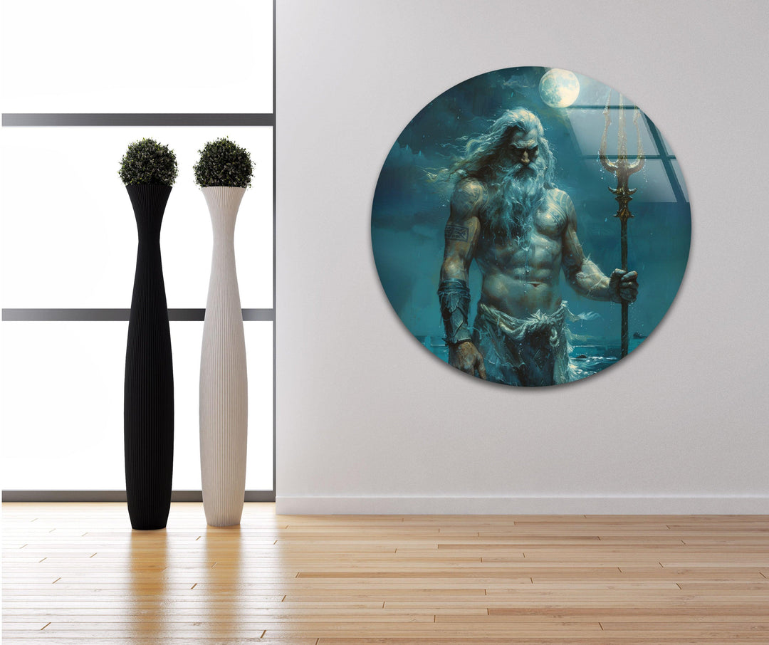 Poseidon Glass Wall Art glass image printing, glass prints from photos