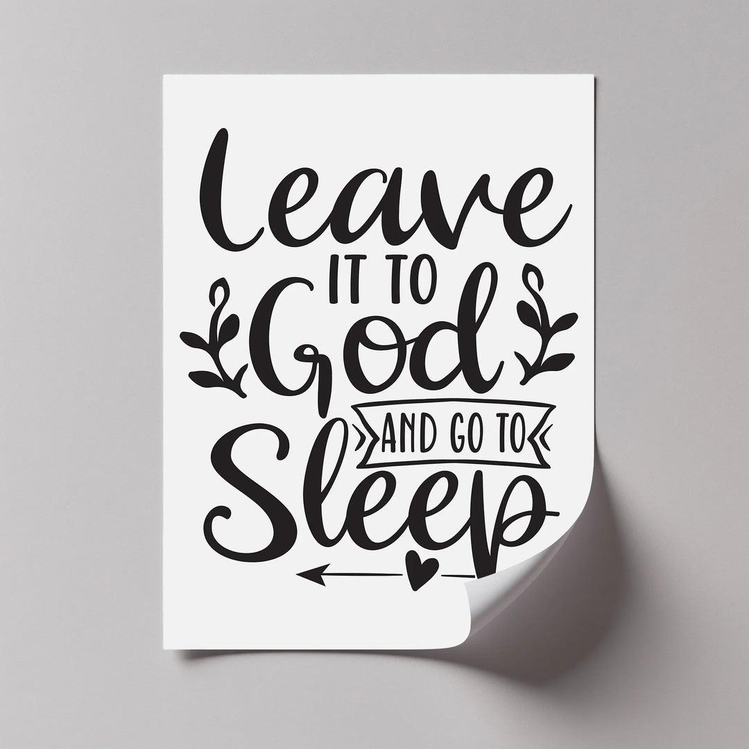 Leave It to God and Go to Sleep – Faith-Inspired Canvas Print - MyPhotoStation
