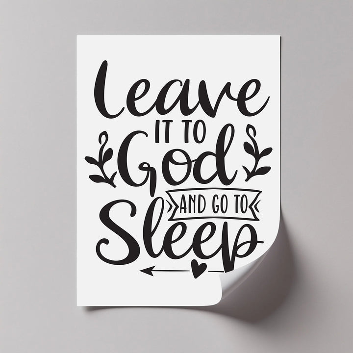 Leave It to God and Go to Sleep – Faith-Inspired Canvas Print - MyPhotoStation