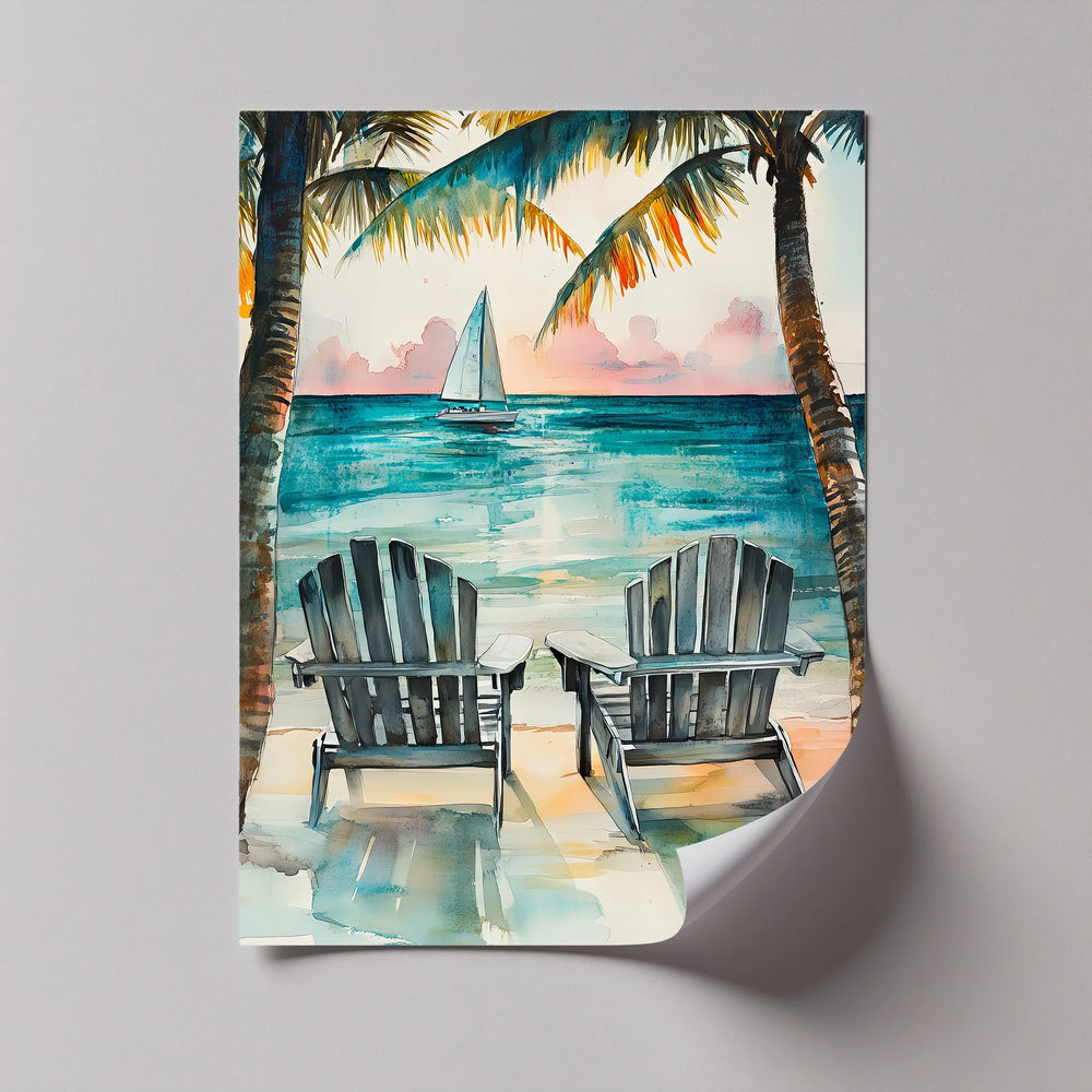 Sunset reflections and seaside peace shine in this stunning canvas print for beach lovers.