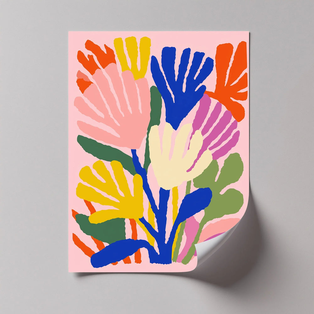 Modern Fauvist Floral Composition – Colorful Abstract Canvas Print - MyPhotoStation