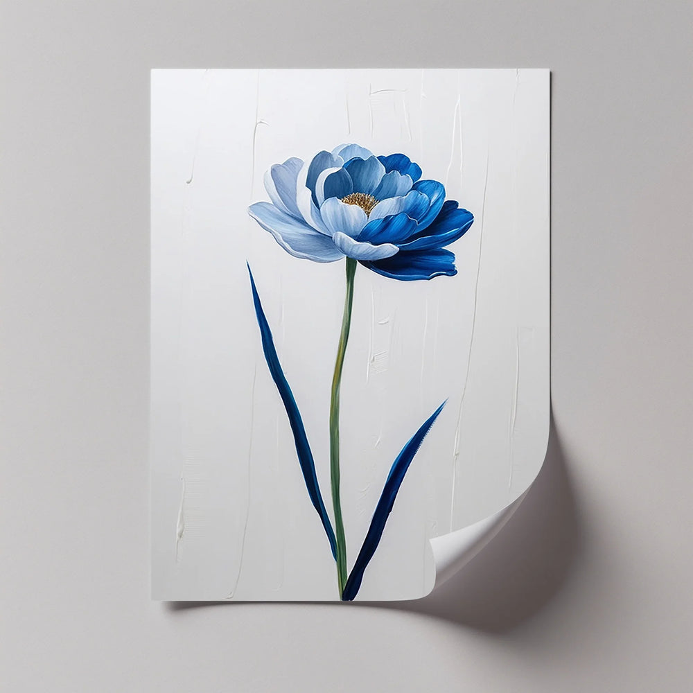 Midnight Bloom – Elegant Blue Petal Flower Blue Canvas Prints - MyPhotoStation