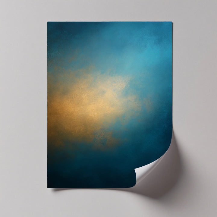 Golden Horizon Fade – Deep Blue and Amber Canvas Print - MyPhotoStation