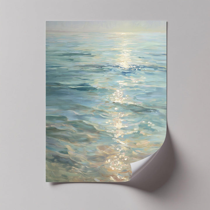 Golden Reflections – Sunlight on Tranquil Ocean Waters Canvas Print - MyPhotoStation