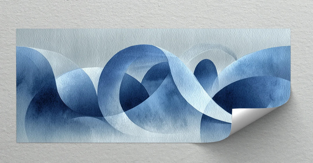 Waves of Clarity – Blue Abstract Flow Canvas Print - MyPhotoStation