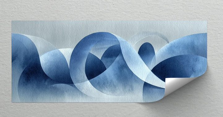 Waves of Clarity – Blue Abstract Flow Canvas Print - MyPhotoStation