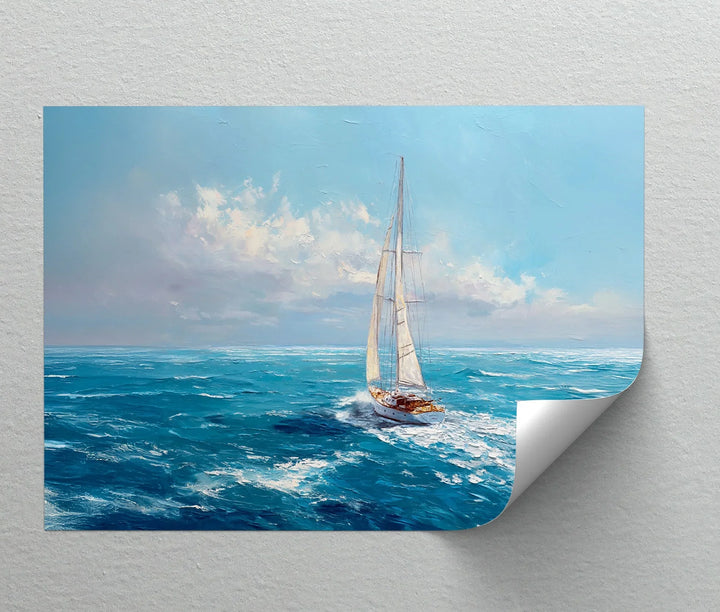 Open Seas Adventure – Sailboat on Ocean Waves Canvas Print - MyPhotoStation