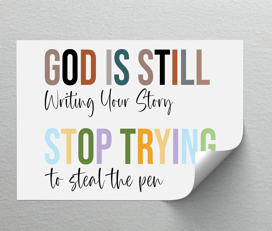 God Is Still Writing Your Story – Motivational Christian Canvas Print - MyPhotoStation