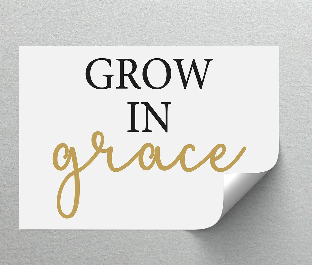 Elegant quote print featuring black and gold script