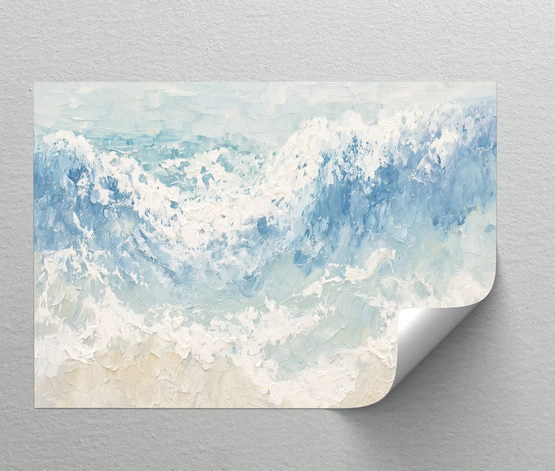 Ocean's Whisper – Soft Wave Textured Canvas Print - MyPhotoStation