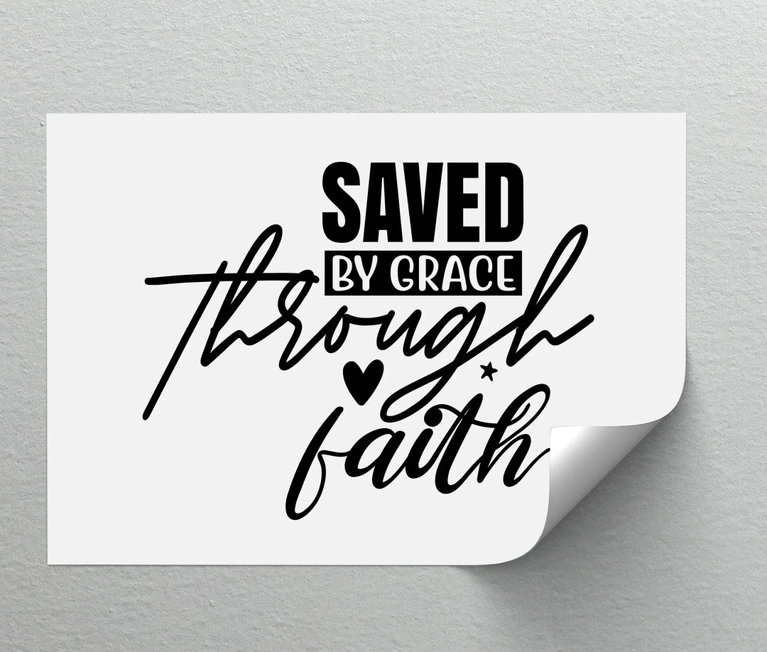 Saved by Grace Through Faith – Christian Canvas Print - MyPhotoStation