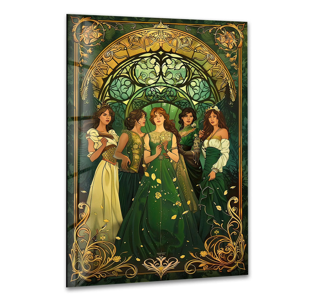 Princesses of Time Book Cover Glass Wall Art art glass wall art, glass wall art pictures
