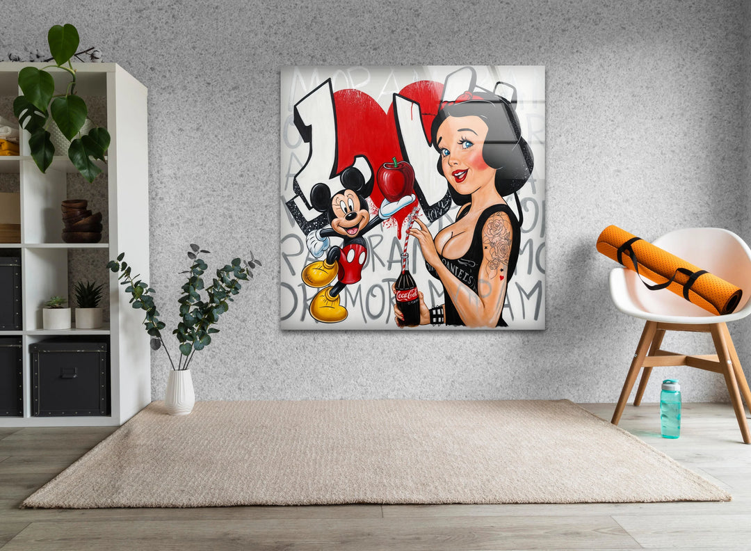 Pop Love Glass Wall Art glass photo prints, glass picture prints