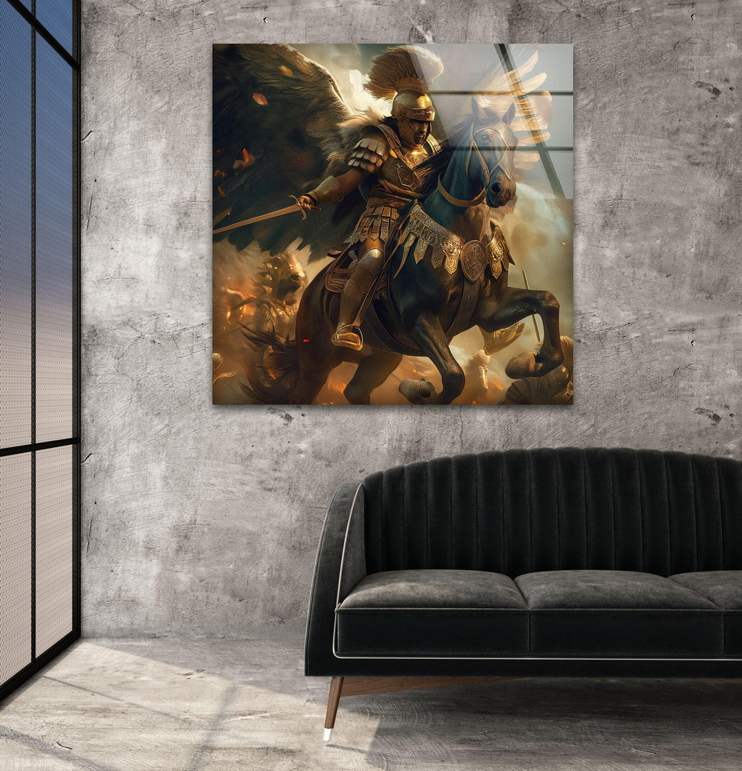 Roman Warrior Glass Wall Art glass photo prints, glass picture prints