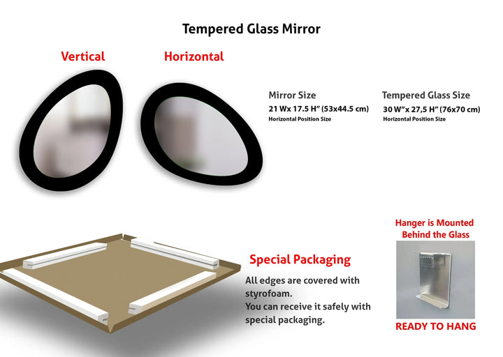 Red Stained Dining Room Wall Mirror - MyPhotoStation